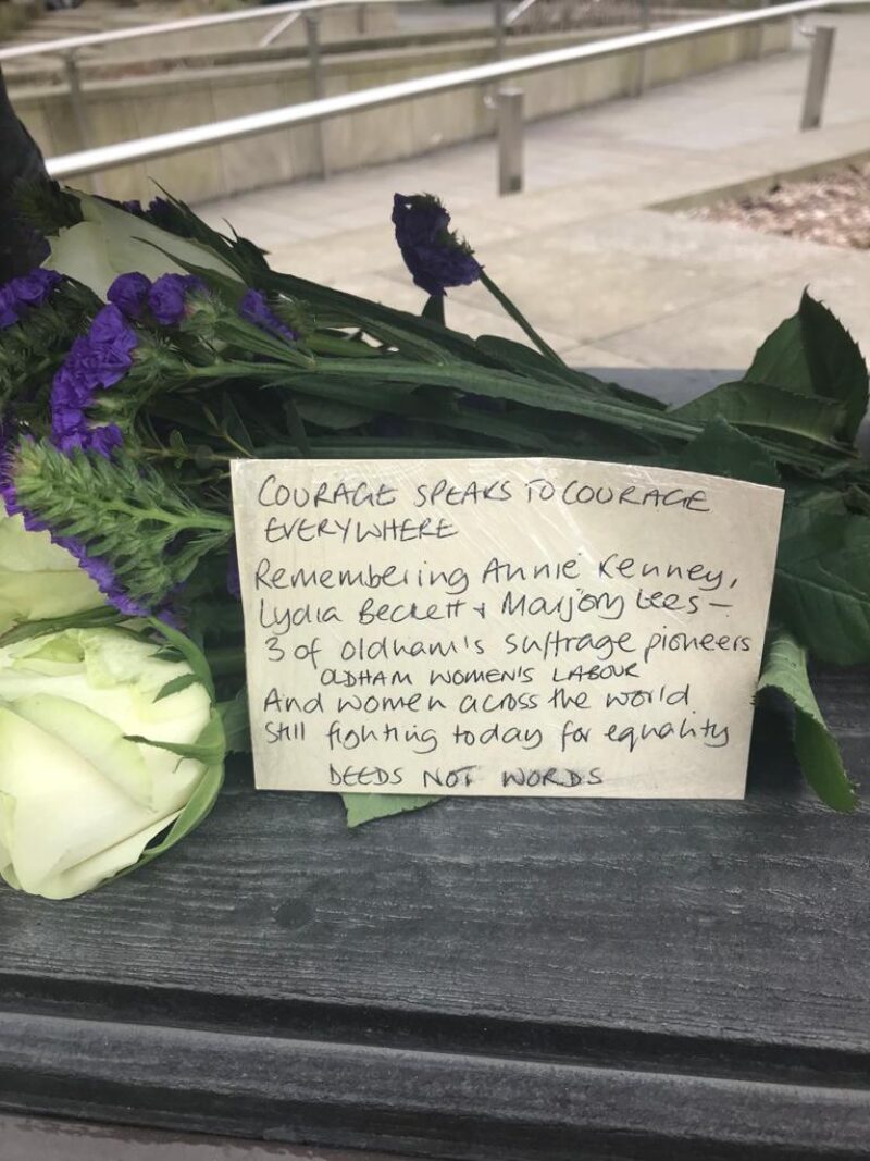 Flowers laid in memory of Oldham