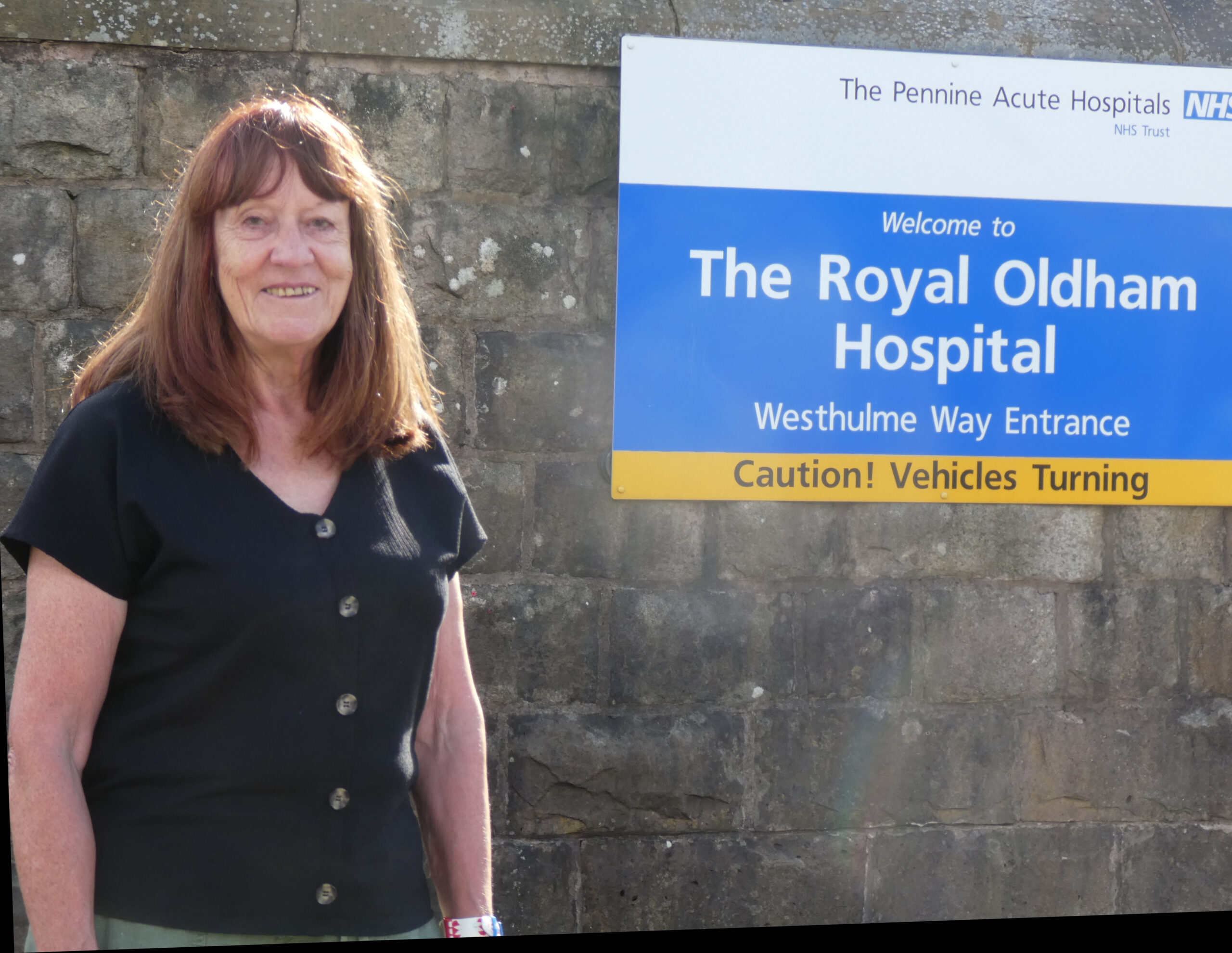 Councillor Barbara Brownridge outside the Royal Northern Hospital